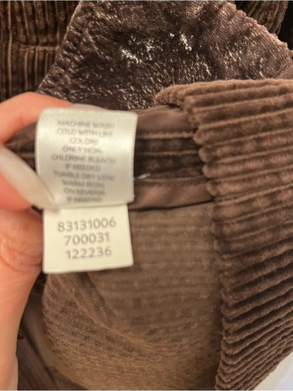 J.Jill Women Brown Corduroy Button-Front Jacket with Velvet Trim Size Medium - Picture 6 of 14